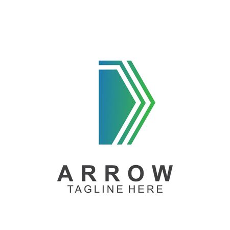 Abstract arrow logo design with creative design. Icon arrow vector illustrationのイラスト素材