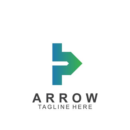 Abstract arrow logo design with creative design. Icon arrow vector illustrationのイラスト素材