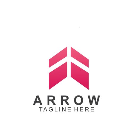 Abstract arrow logo design with creative design. Icon arrow vector illustrationのイラスト素材