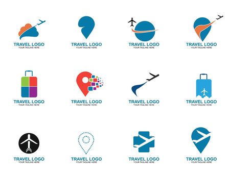 Set of Travel Logo Design Template. Icon Plane Travel Vectorのイラスト素材