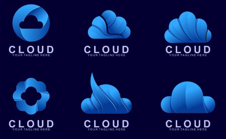 Cloud logo colorful template Design. Cloud icon design Vectorのイラスト素材
