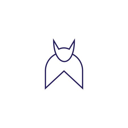 Premium bat  design. abstract icon bat vector illustrationのイラスト素材