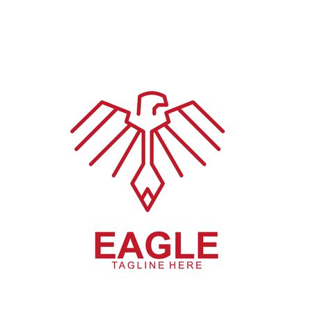 Eagle  with modern concept. Eagle icon design. Vector Illustrationのイラスト素材