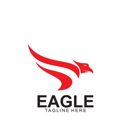 Eagle  with modern concept. Eagle icon design. Vector Illustrationのイラスト素材