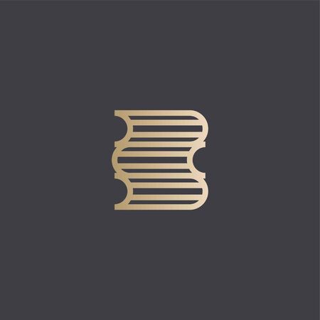 Premium book  design. Abstract book icon vector illustrationのイラスト素材