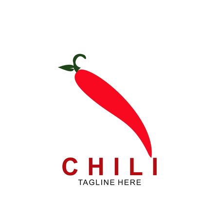 Chili logo design with modern concept. Vector icon chili. Hot design illustrationのイラスト素材
