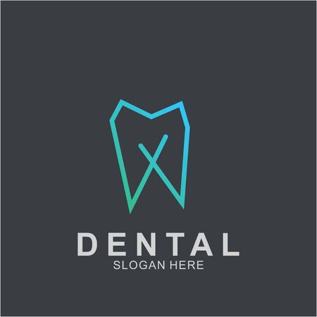 Dental Logo colorful Design template. Icon tooth abstract modern.のイラスト素材