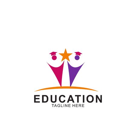 Education logo design with modern concept. Icon education vector illustration.のイラスト素材