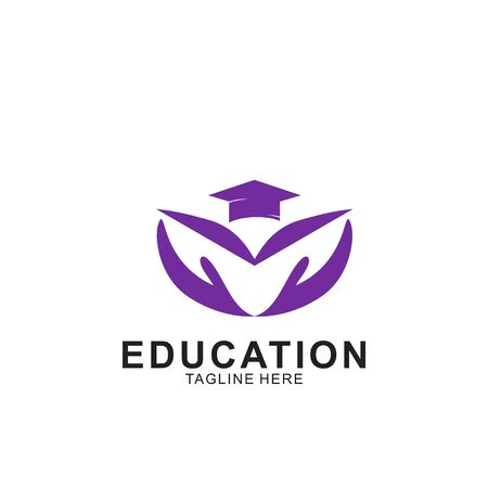 Education logo design with modern concept. Icon education vector illustration.のイラスト素材