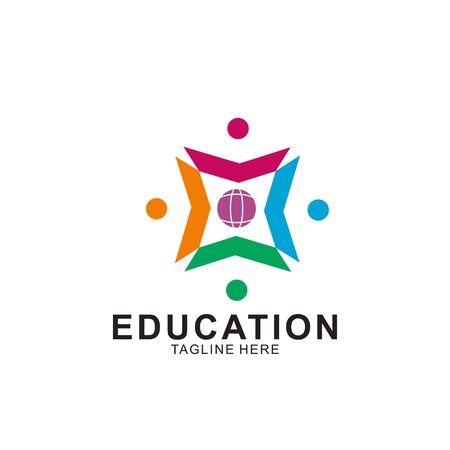 Education logo design with modern concept. Icon education vector illustration.のイラスト素材
