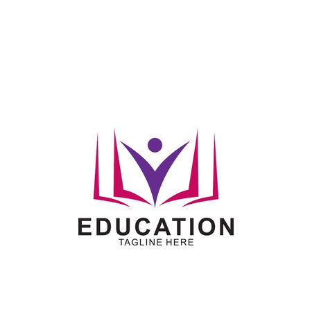 Education logo design with modern concept. Icon education vector illustration.のイラスト素材