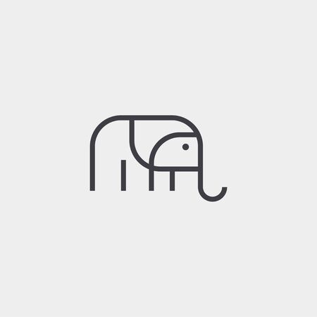 Elephant Logo Design with modern concept. Icon elephant vectorのイラスト素材