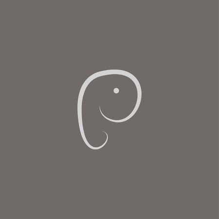 Elephant Logo Design with modern concept. Icon elephant vectorのイラスト素材
