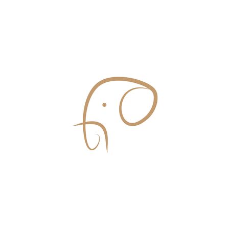 Elephant Logo Design with modern concept. Icon elephant vectorのイラスト素材