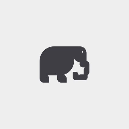 Elephant Logo Design with modern concept. Icon elephant vectorのイラスト素材