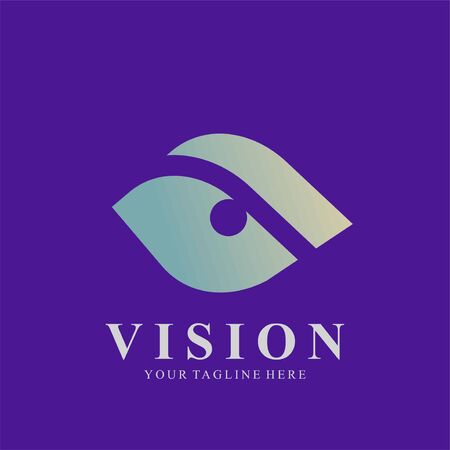 Eye Concept Logo Design with modern concept. Abstract icon eye vector illustrationのイラスト素材