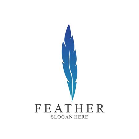 Feather logo design with modern concept. Icon feather vector templateのイラスト素材