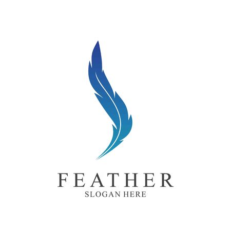 Feather logo design with modern concept. Icon feather vector templateのイラスト素材