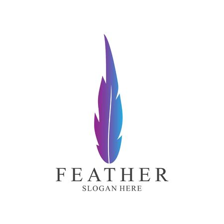 Feather logo design with modern concept. Icon feather vector templateのイラスト素材