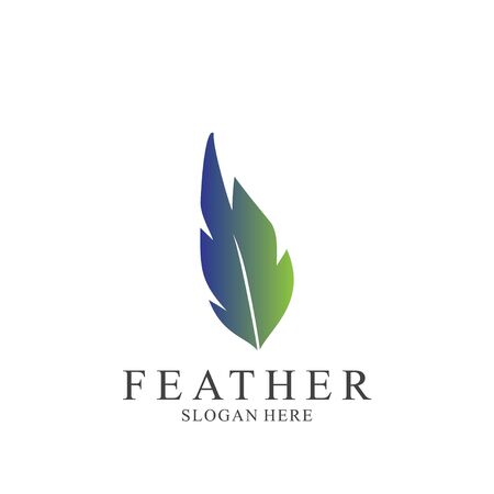 Feather logo design with modern concept. Icon feather vector templateのイラスト素材