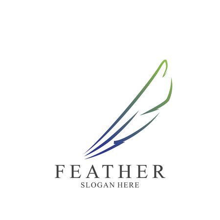 Feather logo design with modern concept. Icon feather vector templateのイラスト素材