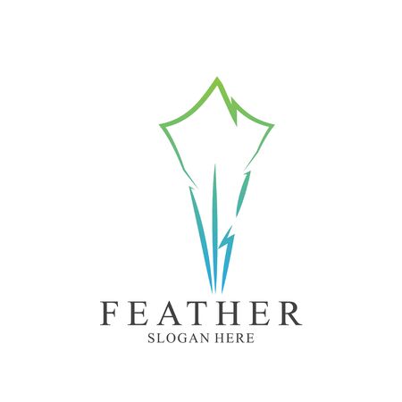 Feather logo design with modern concept. Icon feather vector templateのイラスト素材