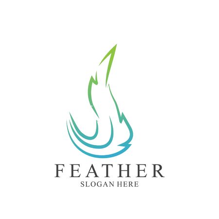 Feather logo design with modern concept. Icon feather vector templateのイラスト素材