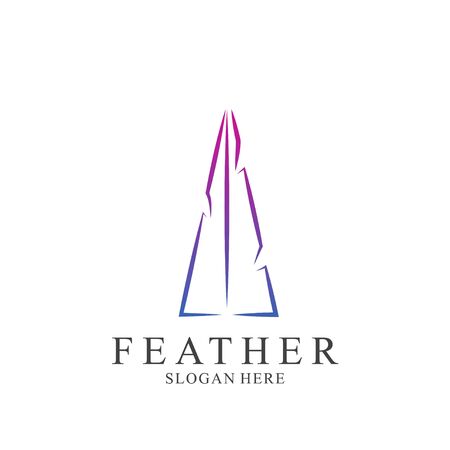 Feather logo design with modern concept. Icon feather vector templateのイラスト素材
