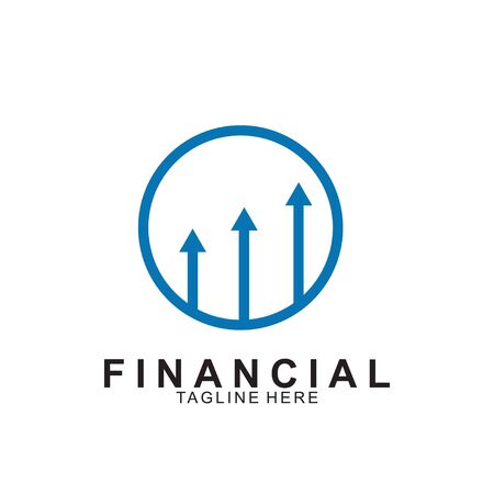 Financial and accounting business logo design. Icon financial vectorのイラスト素材