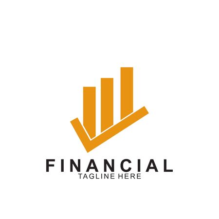 Financial and accounting business logo design. Icon financial vectorのイラスト素材