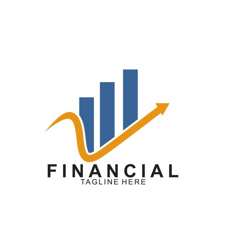 Financial and accounting business logo design. Icon financial vectorのイラスト素材