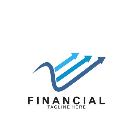 Financial and accounting business logo design. Icon financial vectorのイラスト素材