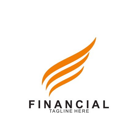 Financial and accounting business logo design. Icon financial vectorのイラスト素材