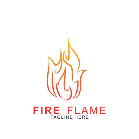 Fire logo with modern concept. Vector icon fire design. Illustrationのイラスト素材
