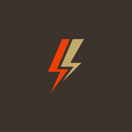Premium Flash Logo design. Abstract Vector Thunder, electric and bolt lightningのイラスト素材