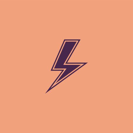 Premium Flash Logo design. Abstract Vector Thunder, electric and bolt lightningのイラスト素材