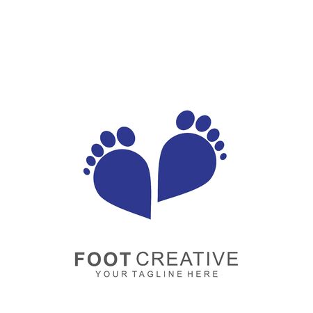 Foot logo with modern design. abstract icon foot vector illustrationのイラスト素材