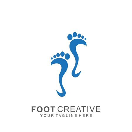 Foot logo with modern design. abstract icon foot vector illustrationのイラスト素材