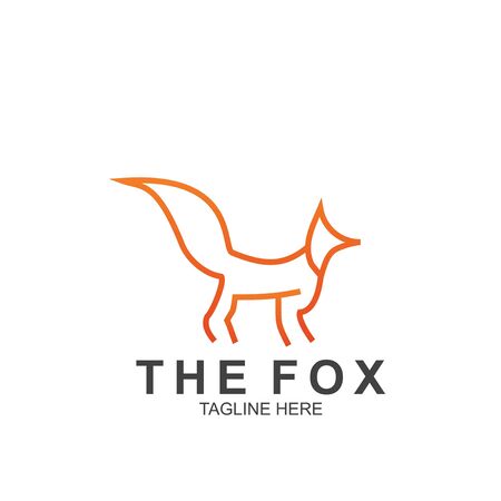 Fox logo with modern concept. Vector icon fox designのイラスト素材