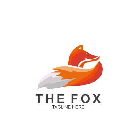 Fox logo with modern concept. Vector icon fox designのイラスト素材
