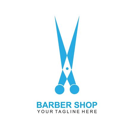 Modern Hair Salon Logo Design. Scissors icon.modern design.のイラスト素材