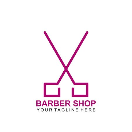 Modern Hair Salon Logo Design. Scissors icon.modern design.のイラスト素材