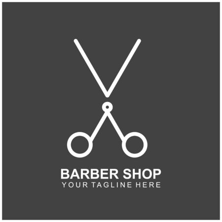 Modern Hair Salon Logo Design. Scissors icon.modern design.のイラスト素材