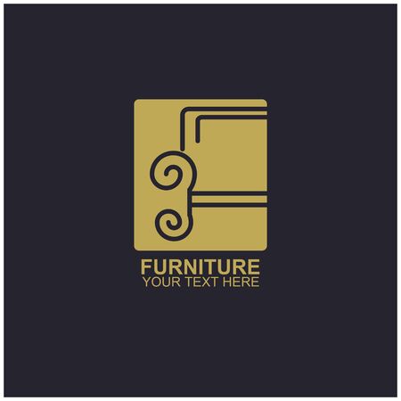 Modern Furniture Vector Logo template. Logo for your businessのイラスト素材