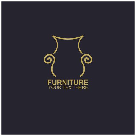 Modern Furniture Vector Logo template. Logo for your businessのイラスト素材