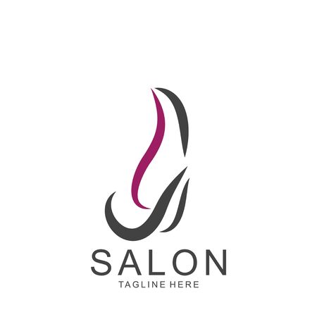 Modern Hair Salon Logo Design. Scissors icon.modern designのイラスト素材