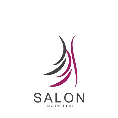 Modern Hair Salon Logo Design. Scissors icon.modern designのイラスト素材