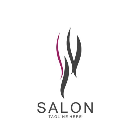 Modern Hair Salon Logo Design. Scissors icon.modern designのイラスト素材