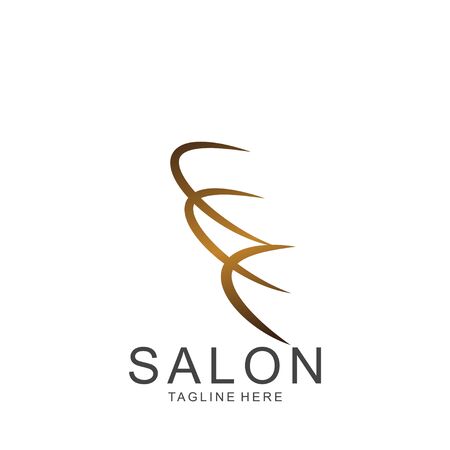 Modern Hair Salon Logo Design. Scissors icon.modern designのイラスト素材
