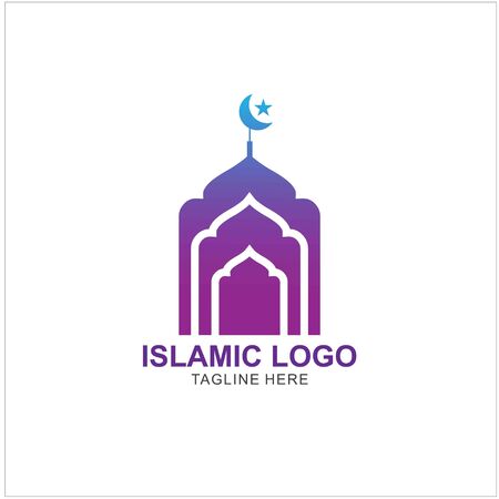 Islamic Logo Design Template. Mosque Icon Design Templateのイラスト素材
